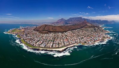Vue du dessus de Cape Town